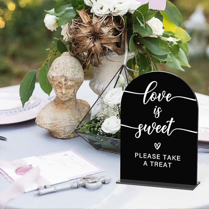 Acrylic Wedding Sign Love is Sweet Sign - Image 3