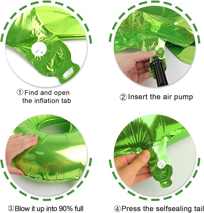40 Inch Light Green 3 Large Number Balloon, 3 13 23 30 33 36 Light Green - Image 3