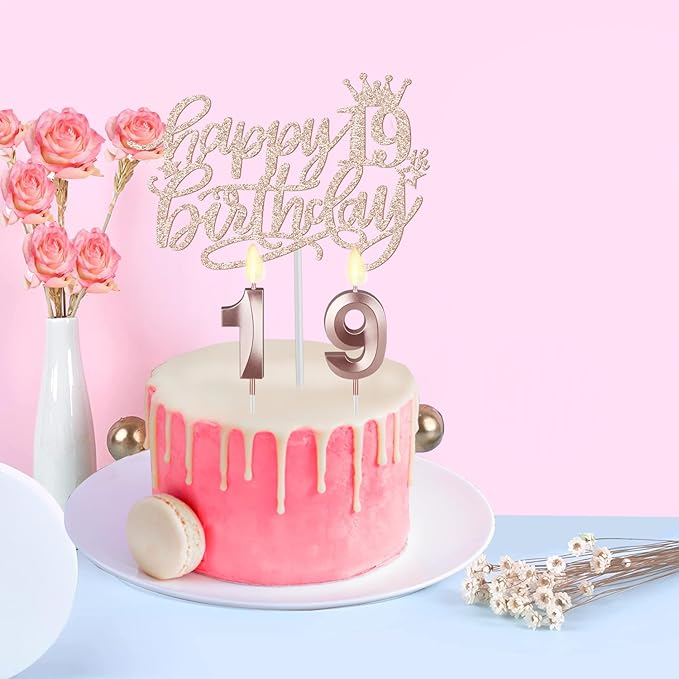 19th Birthday Decorations Including Birthday Sash, Tiara/Crown, Numeral Candles - Image 4