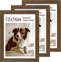 12x16 Picture Frame 3 pk, HD Tempered Glass, Wall Gallery Frame by TENiBYC