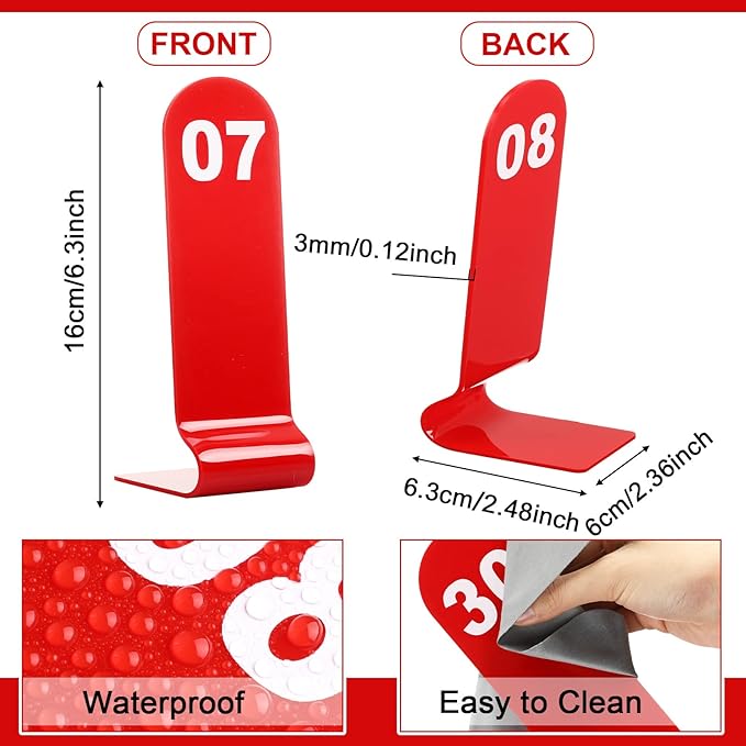 Tuanse 1-30 Table Order Numbers Restaurant Double Sided Acrylic Reception - Image 2