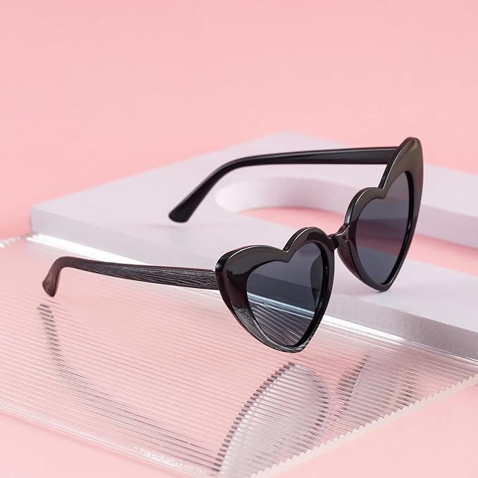 Bachelorette Party Favor Sunglasses 6 Pack, Retro Cat Eye Heart Sunglasses - Image 2