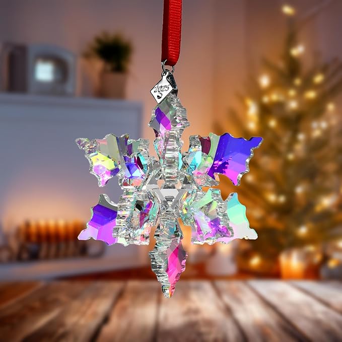 2025 Annual Edition 3D Crystal Snowflake Ornament Christmas Ornament Home Decor - Image 8