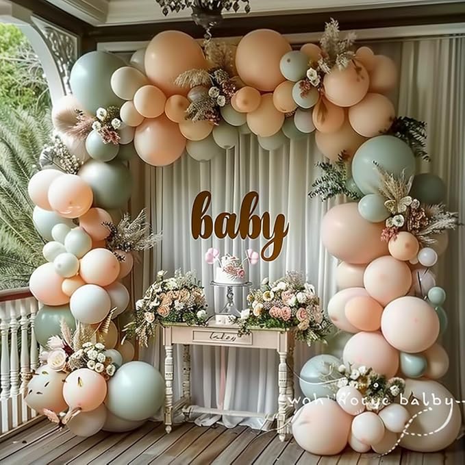 Pink and Dusty Green Balloons, - Image 7