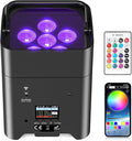 9600mAh Wireless Uplights, 6x18W RGBWA UV Rechargeable Stage Lights, by DazzlingStageStageLights