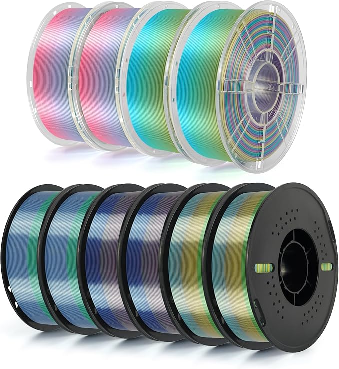 Kingroon Rainbow PLA 3D Printer Filament, Color Changing, ±0.03mm Accuracy by PrintsPerfectAlways