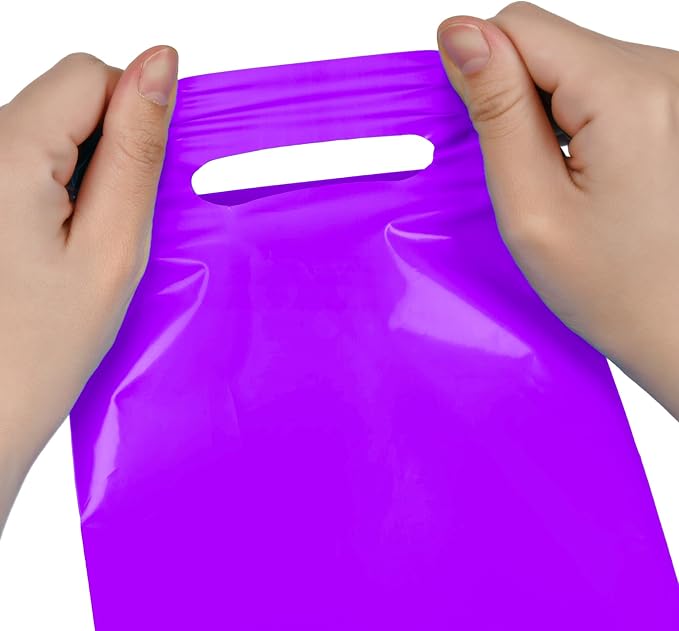 Purple 100 PCS Small Gift Bags, Treat Retail Pouches - Image 5