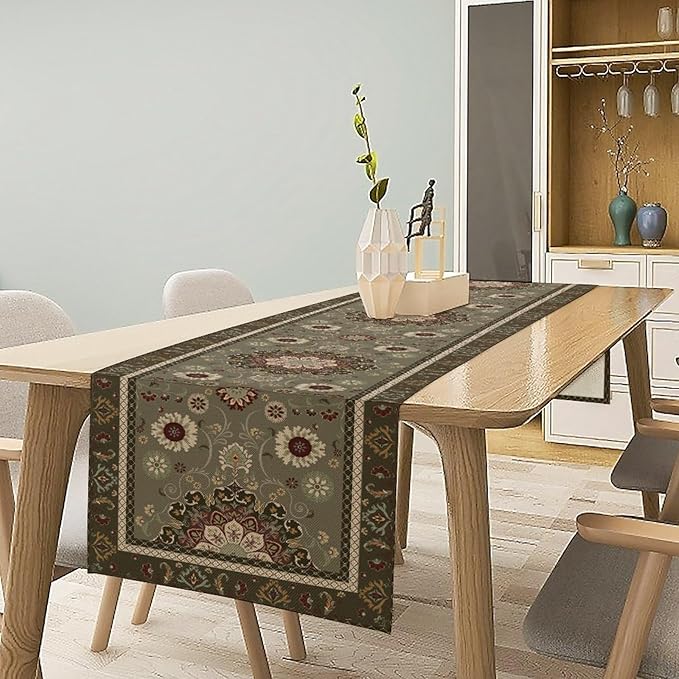 Vintage Paisley Floral Table Runner - Image 2
