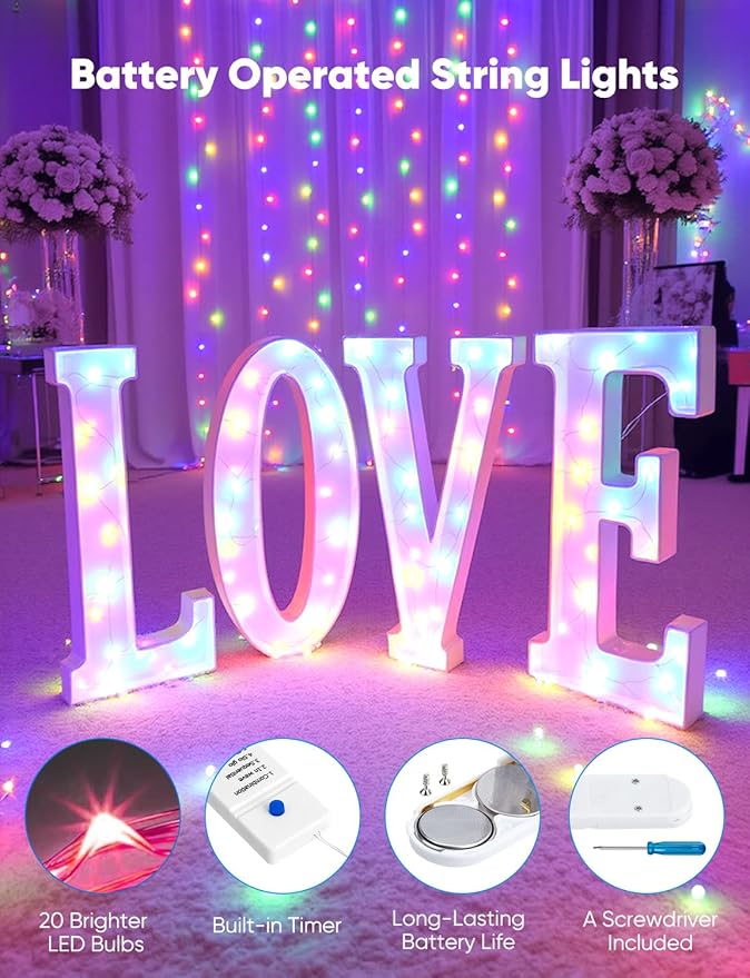 Minetom 12 Pack Fairy Lights Battery Operated String Lights, 8 Modes & Timer - Image 2