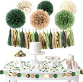 AOBKIAT Sage Green Wedding Party Decorations, Circle Dots Garland Paper Tassels by aobkiat