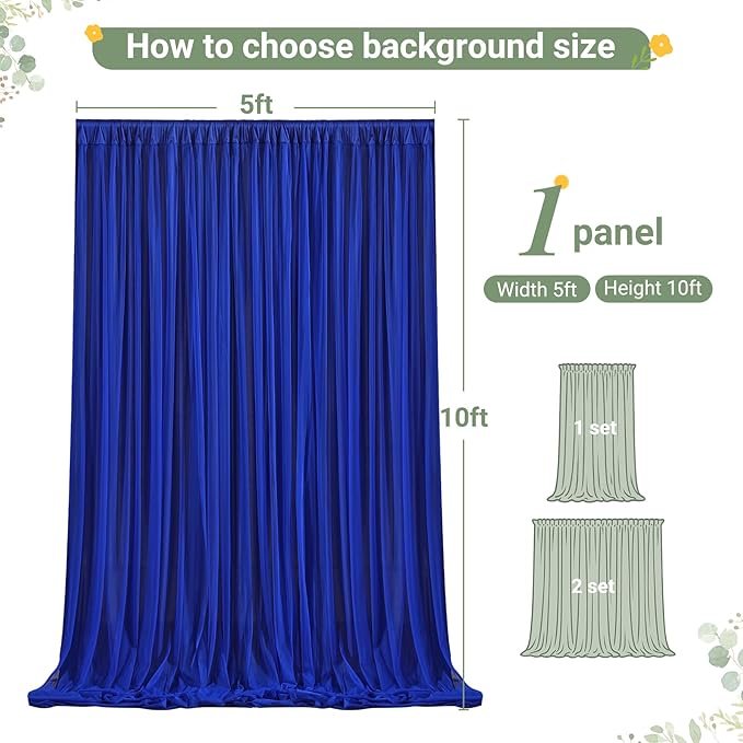 Royal Blue Tulle Backdrop Curtain - Image 8