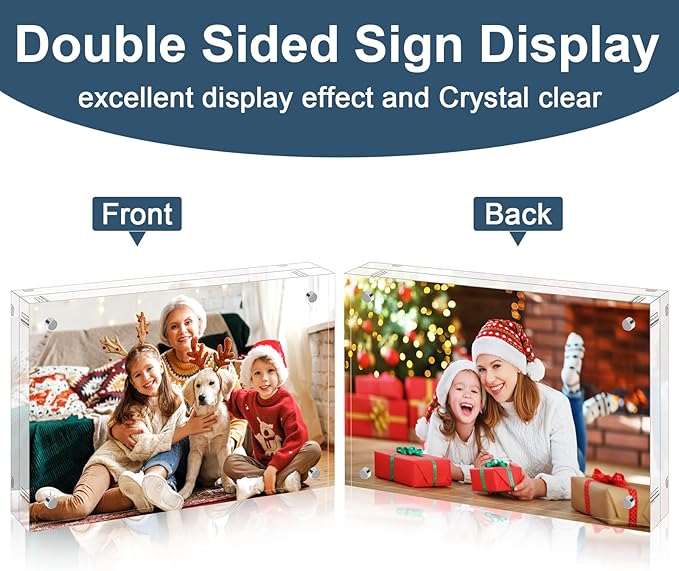 5x7 Acrylic Picture Frames 5 Pack, 10+10MM Premium Acrylic Photo Frame Magnetic - Image 5