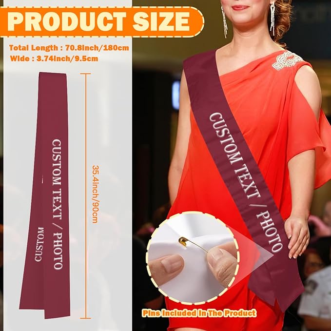 Custom Sash, Personalized Birthday Sash - Image 3