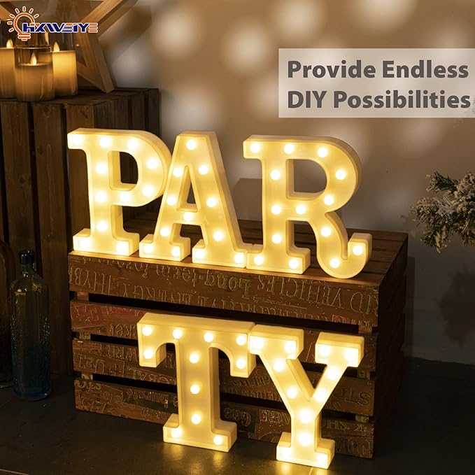 HXWEIYE Light Up Letters P, LED Marquee Letters Sign 26 Alphabet and 10 Number - Image 4