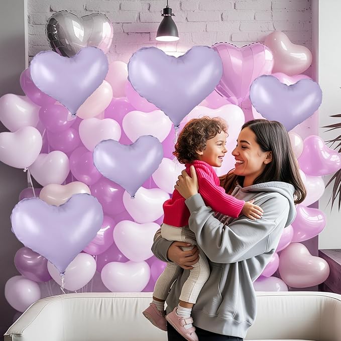 20 Inch Purple Heart Balloons - Image 6