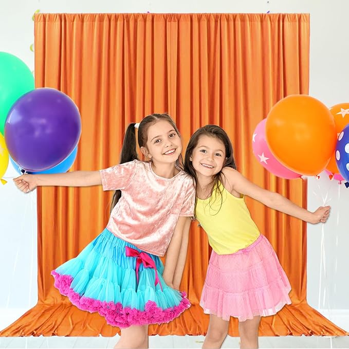 10ft x 10ft Orange Yellow Backdrop Curtains - Image 6