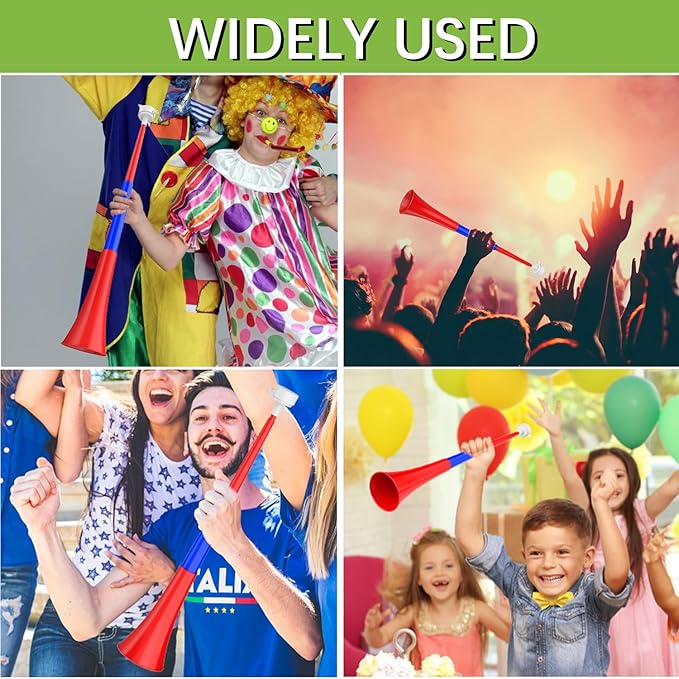 Collapsible Stadium Horn Noise Maker 24 Inch Vuvuzela Plastic Trumpet Horn Blow - Image 6