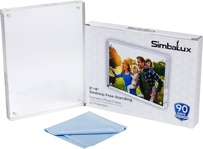 SimbaLux Magnetic Acrylic Picture Photo Frame 6x8 inches - Image 2