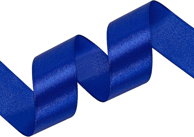 Royal Blue Satin Ribbon 1 inch X Continuous 50 Yards, Single Face Polyester - Image 2