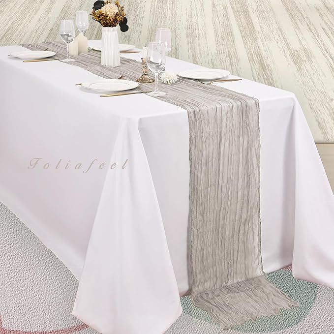 20 Pack Rose Brown Cheesecloth Table Runner 10FT Rustic Gauze Fabric Cheese - Image 4