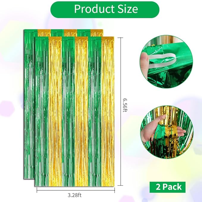 BEISHIDA 2Pcs Green Gold Door Streamers Congrats Grade 2025 Decoration Backdrop - Image 2