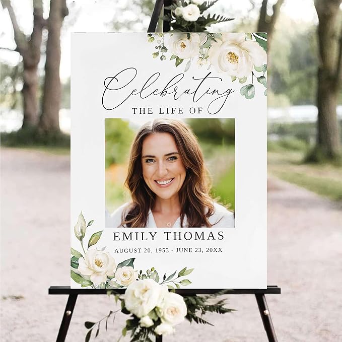 Personalized Funeral Welcome Signs, Celebration Of Life Yard Sign, Celebration by SZ-HaNoi