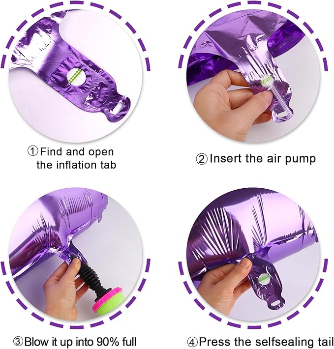 Purple Number 8 Balloon - Image 4
