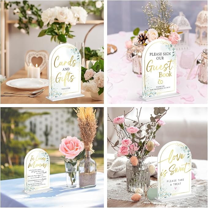 4-Piece Acrylic Wedding Sign Set - Image 6