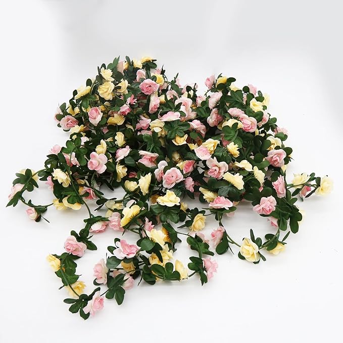 12 PCS 98.4 FT Artificial Flower Garland Rose Garland - Image 4