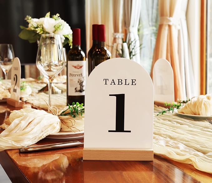 Wedding Table Numbers 1-10, Acrylic Arch Signs - Image 4
