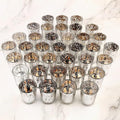 Silver Mercury Glass Tea Light Holders Set of 36 by BTGLLAS