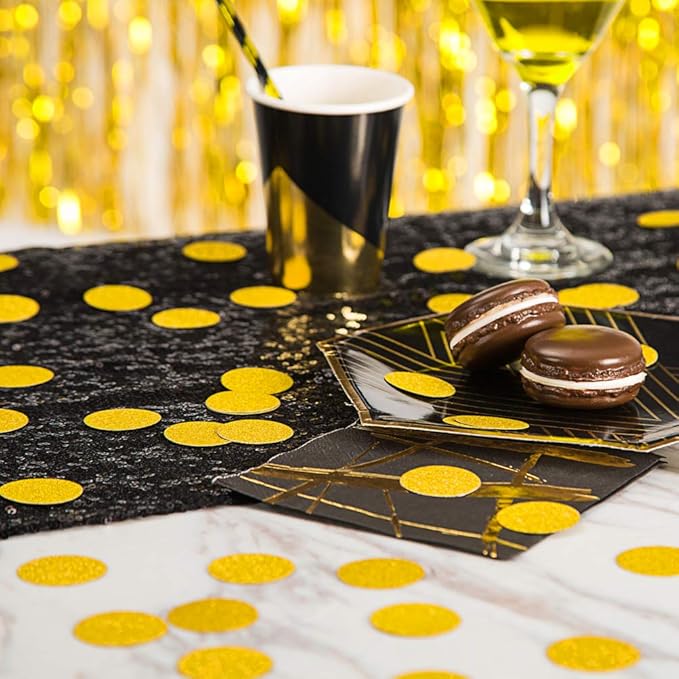 MOWO Glitter Confetti Circles Wedding Party Decor and Table Decor, 1.2’’ in - Image 4