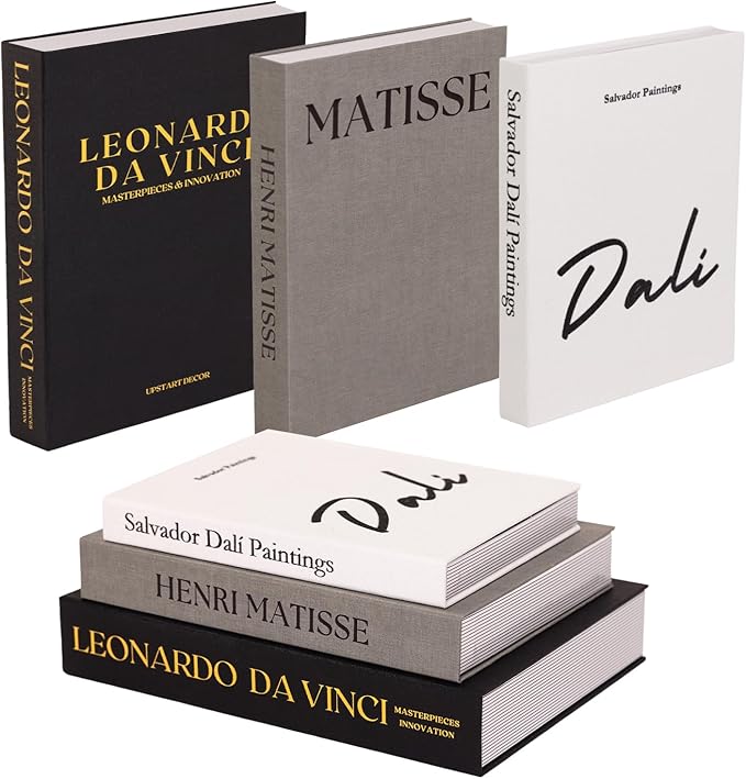 Elegant Linen Set of 3 Decorative Books by UpstartDecor
