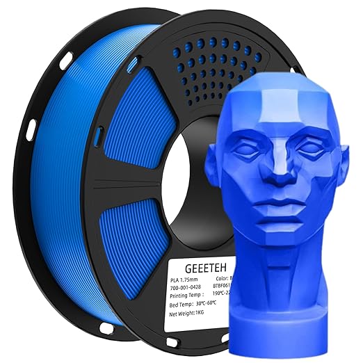 Geeetech PLA Filament 1.75mm, Neatly Wound Blue 3D Printer Filament, by GEEETECH