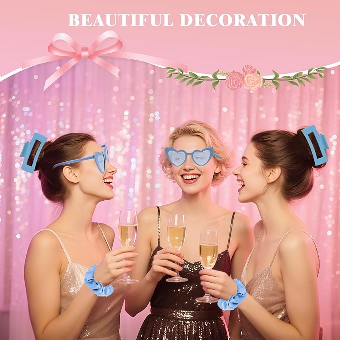 Dusty Blue Bridesmaid Proposal Gift Set, Scrunchies, Makeup Clips & Sunglasses - Image 6