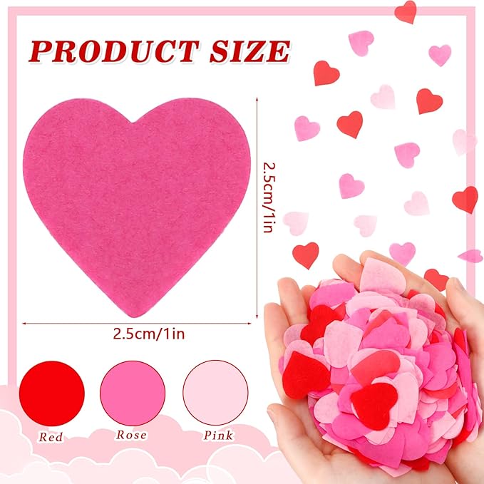 MARFOREVER Valentine's Day Heart Paper Confetti - Image 4