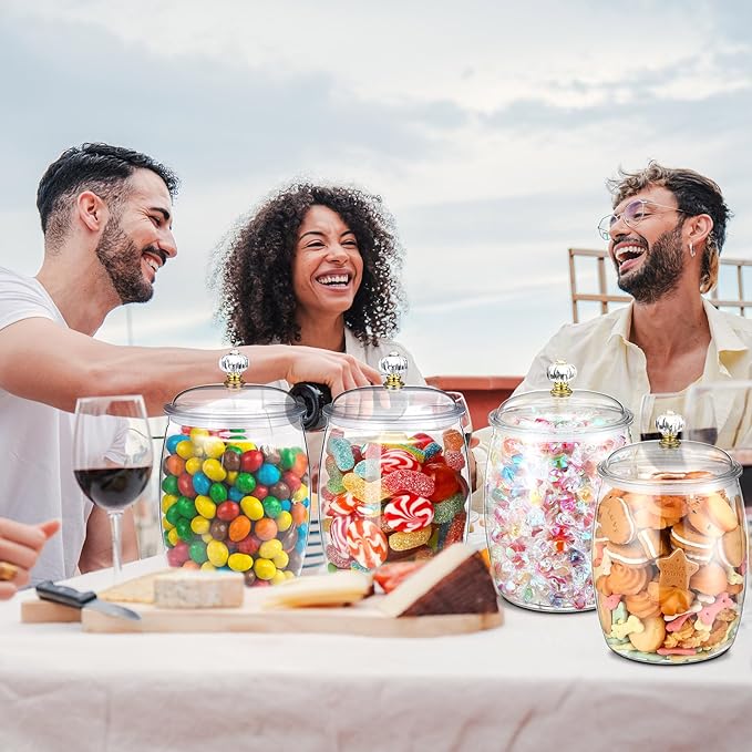 Nuogo 6 Pcs Plastic Candy and Cookie Jar - Image 3