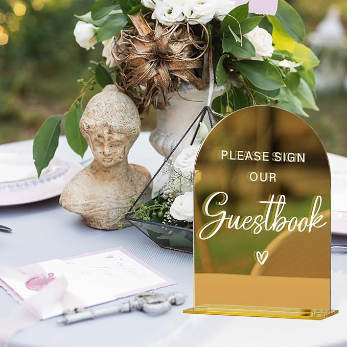 Acrylic Wedding Sign, Bridal Shower Decorations, Please Sign Our Guestbook Sign - Image 5