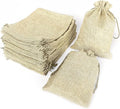 LYSXP 50PCS Burlap Bags with Drawstring，5x7 Inch Cream color Drawstring Gift by Organzabags