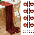 8 Pack 10Ft Terracotta Cheesecloth Table Runner 35x120 inch Boho Gauze Cheese by Dspoot