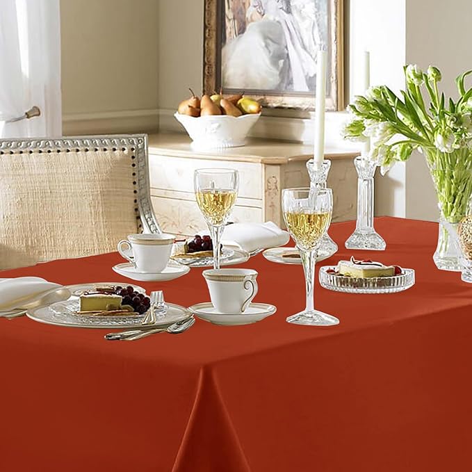 Fitable Rust Tablecloths for Rectangle Tables, 6 Pack - Image 6