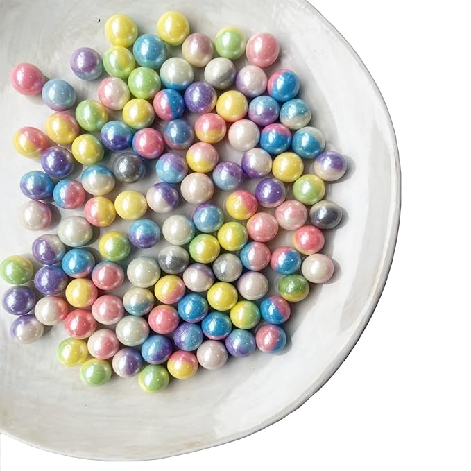 Edible Rainbow Pearl Sugar Sprinkles Candy Baking Edible Cake Decorations by Weraru