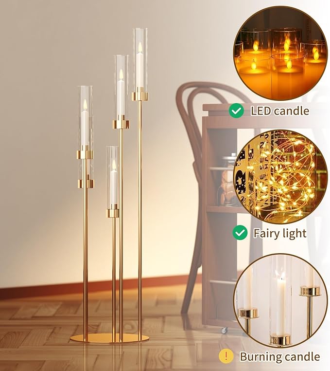 42.5'' Floor Candelabra 5 Arm Candelabra Centerpieces - Image 6