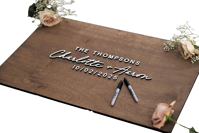 Personalized Last Name Guest Book, Unique Guest Book Sign, Custom Alternative by Obsidian+Home+Creations