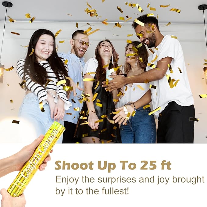 Tamodan 5 Packs Confetti Poppers, 12 inch Confetti Cannon, Graduationand Any - Image 6