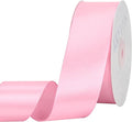 Rose Pink Satin Ribbon 1-1/2 inch X Continuous 50 Yards, Single Face Polyester by Kryvusribbon