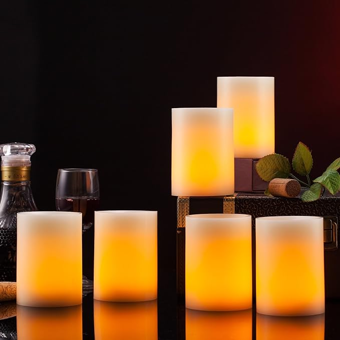 Flameless Flickering LED Candles 3" X 4" - Image 3