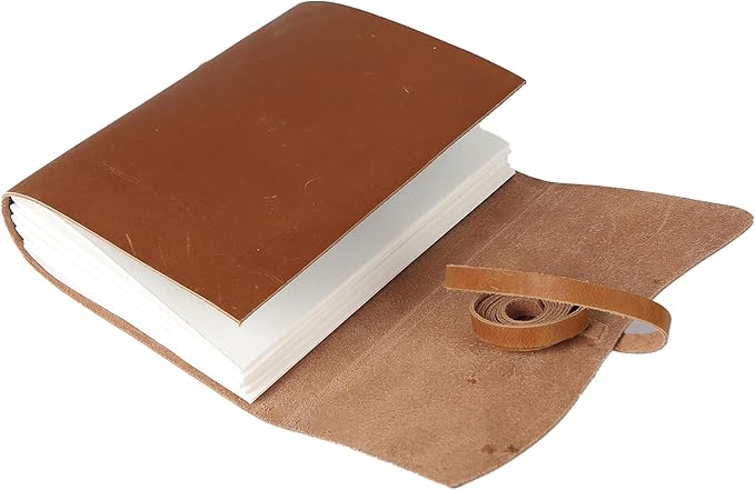 Handmade Leather Journal/Writing Notebook Diary/Bound Daily Notepad - Image 5