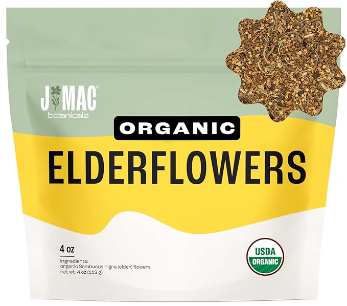 J MAC BOTANICALS Organic Elderflower, Herbal Tea by JMACBOTANICALS