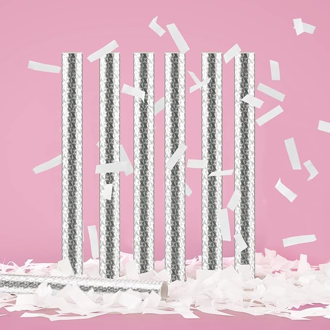 BATTIFE 21Pack White Confetti Wands, 14 Inch Tissue Paper Confetti, Flick by BATTIFE